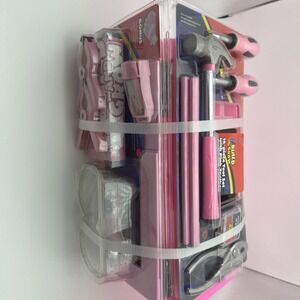 Toolbox Lowe's Child's Build & Grow 16 Piece Tool Set w/Pink Bonus Gloves